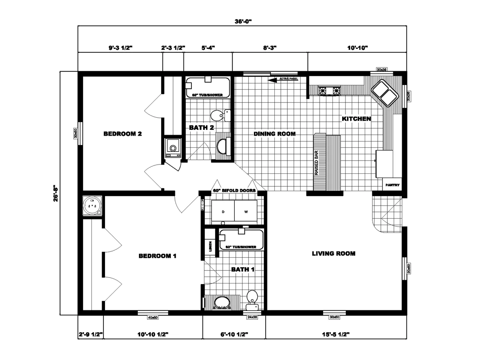 NETR G-3003 floor plan, drawn by Pine Grove Homes