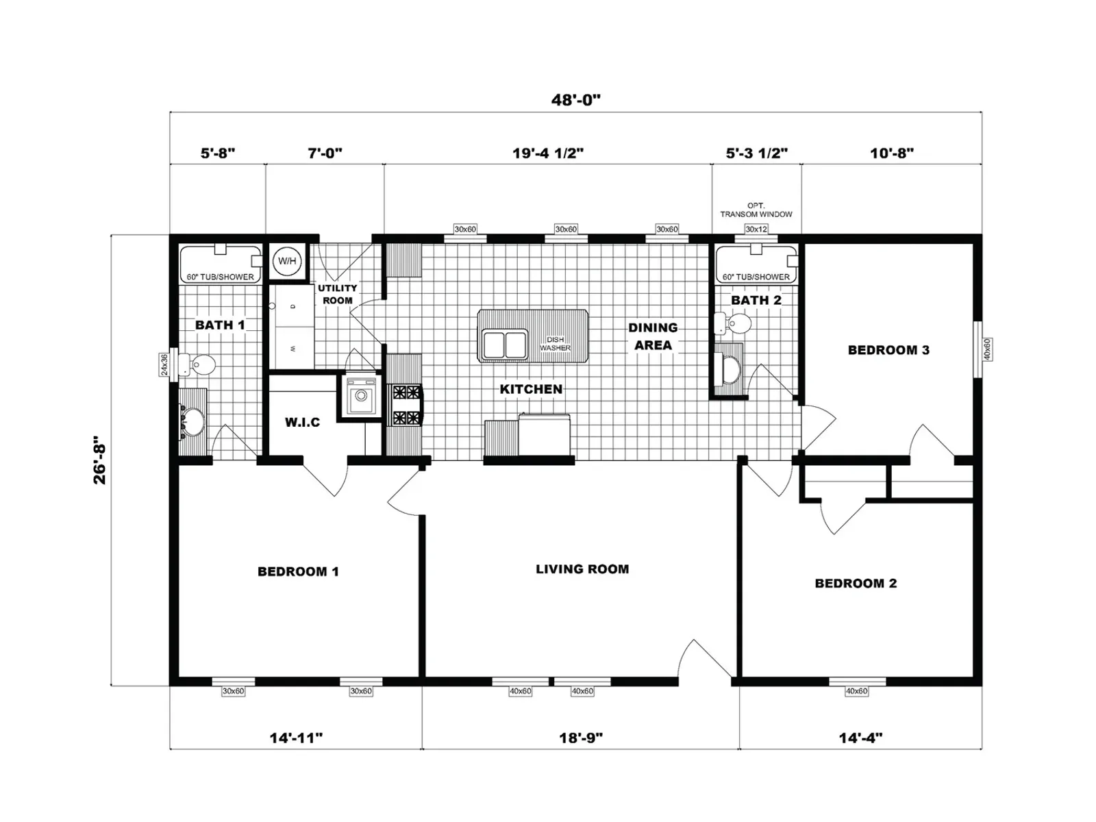 NETR G-3161 floor plan, drawn by Pine Grove Homes