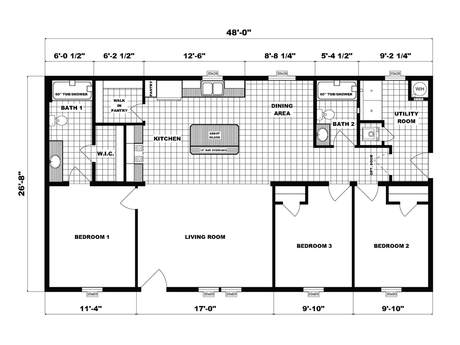 NETR G-3162 floor plan, drawn by Pine Grove Homes