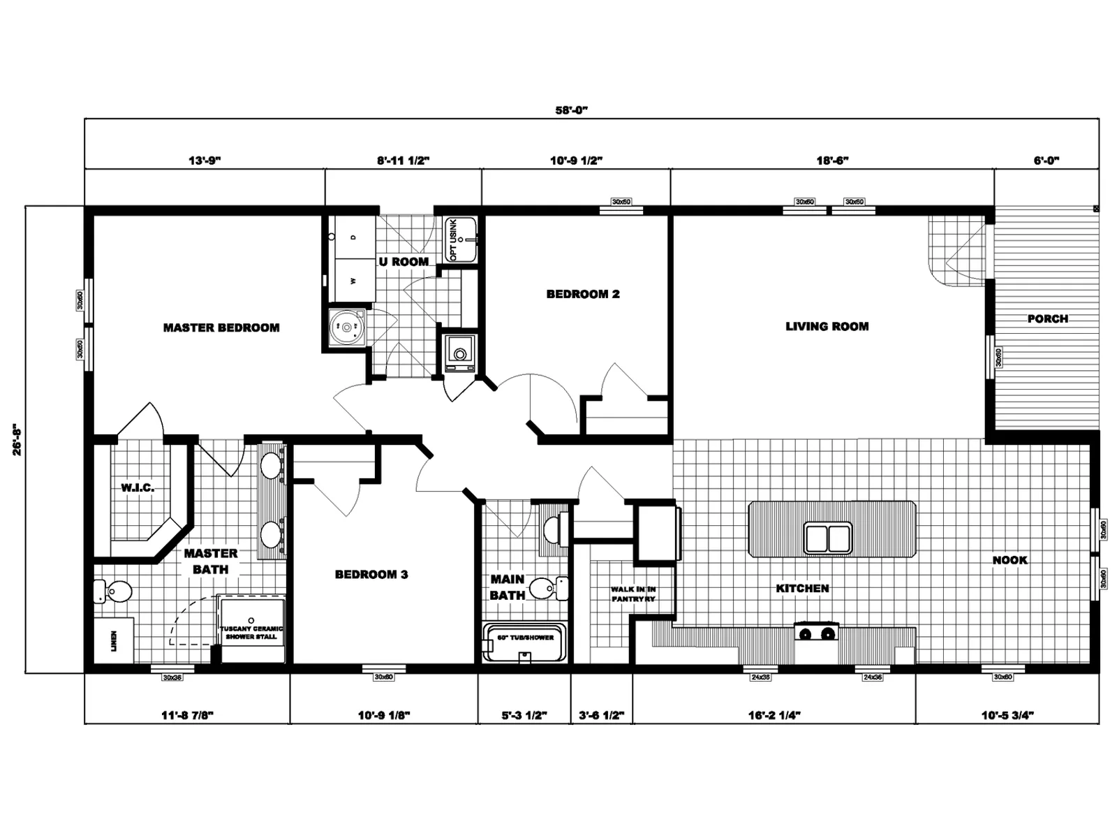 NETR G-3461 floor plan, drawn by Pine Grove Homes