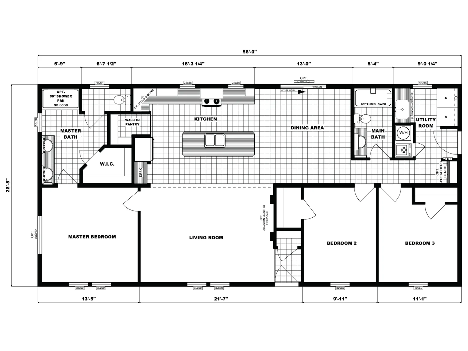 NETR G-3465 floor plan, drawn by Pine Grove Homes