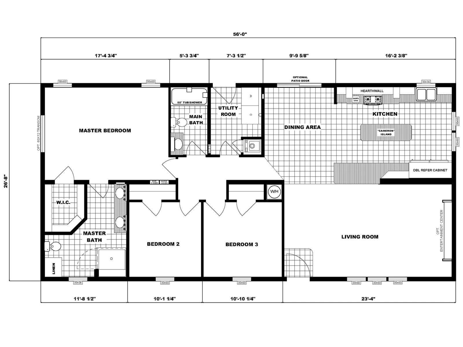 NETR G-3467 floor plan, drawn by Pine Grove Homes