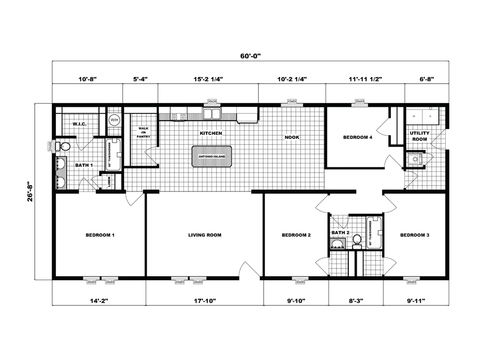 NETR G-3573 floor plan, drawn by Pine Grove Homes
