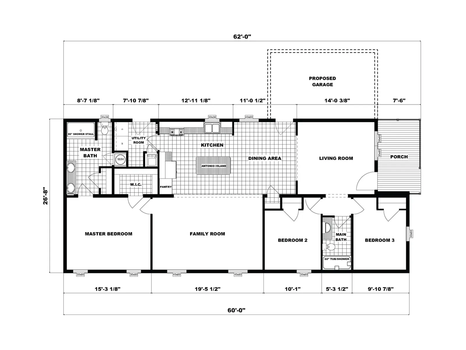 NETR G-3601 floor plan, drawn by Pine Grove Homes