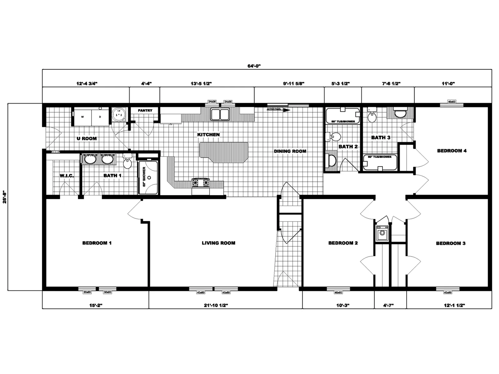NETR G-3604 floor plan, drawn by Pine Grove Homes