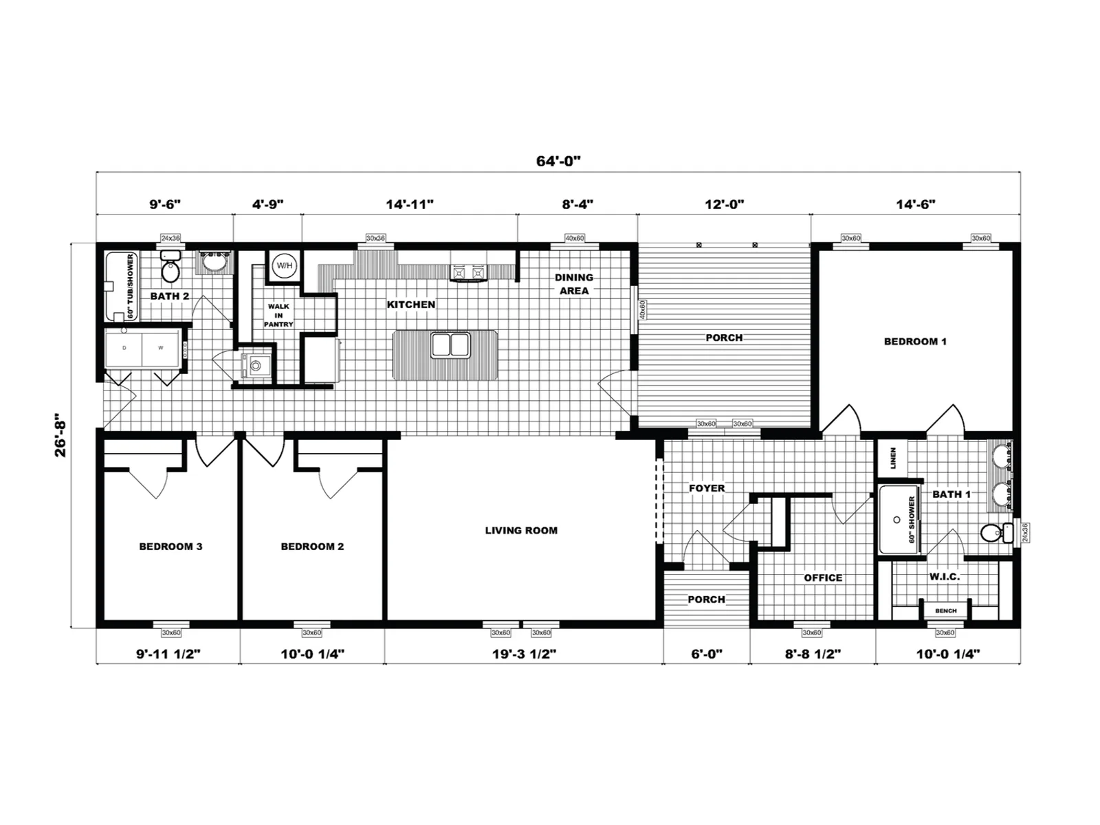 NETR G-3607 floor plan, drawn by Pine Grove Homes