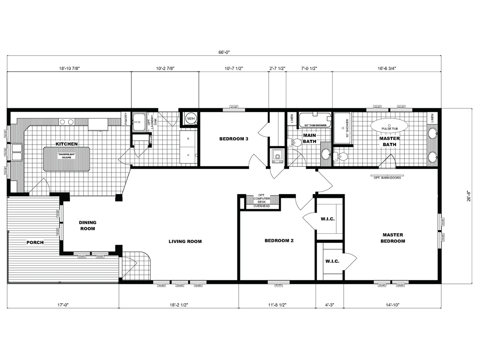 NETR G-3655 floor plan, drawn by Pine Grove Homes