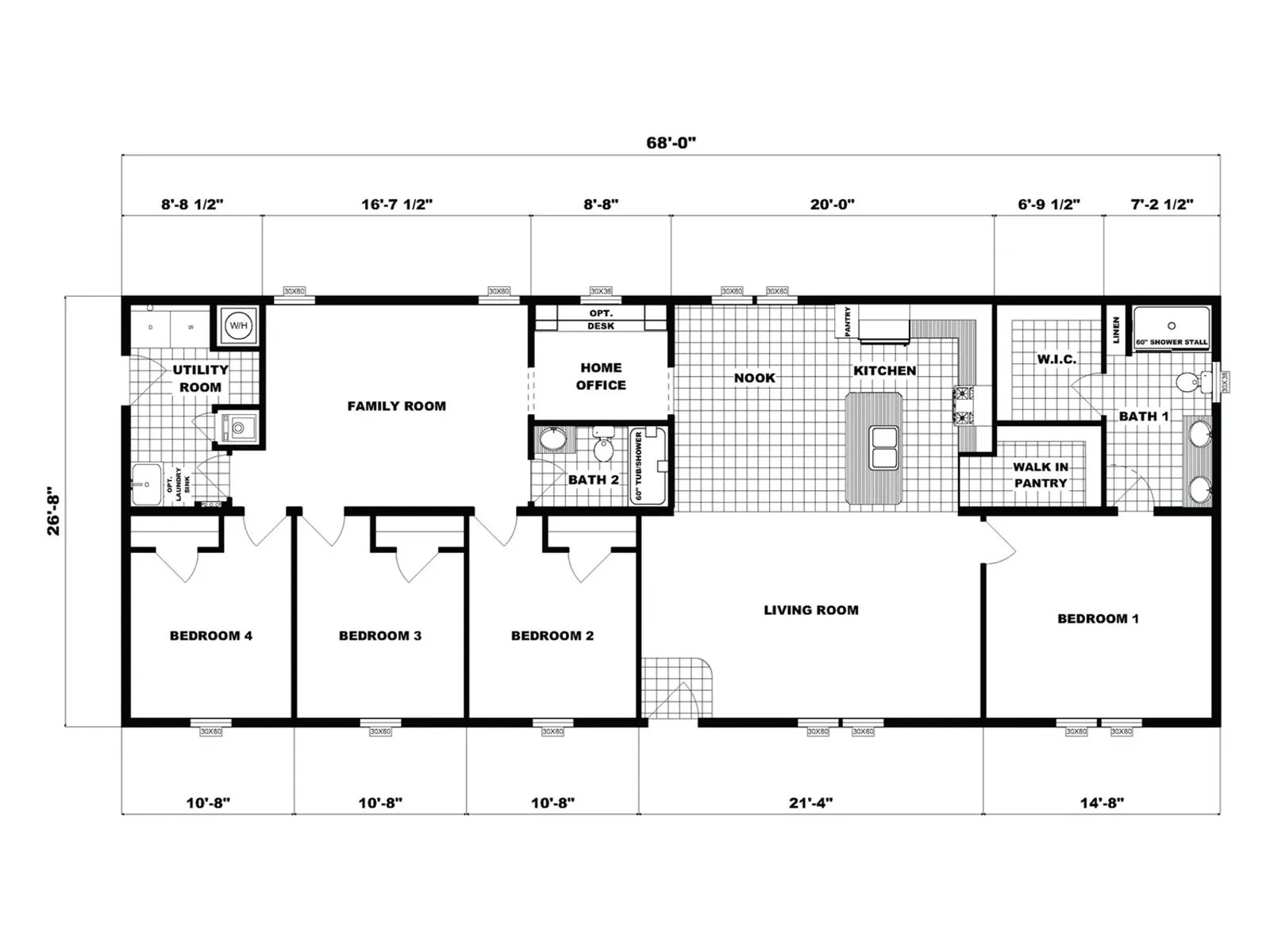 NETR G-3664 floor plan, drawn by Pine Grove Homes