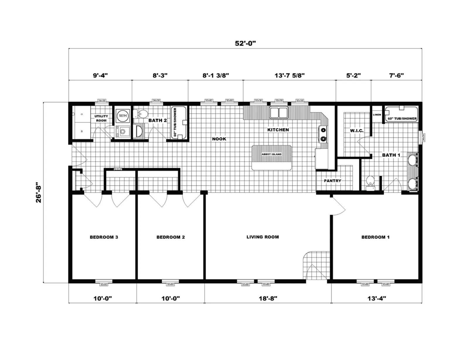 NETR G-4002 floor plan, drawn by Pine Grove Homes