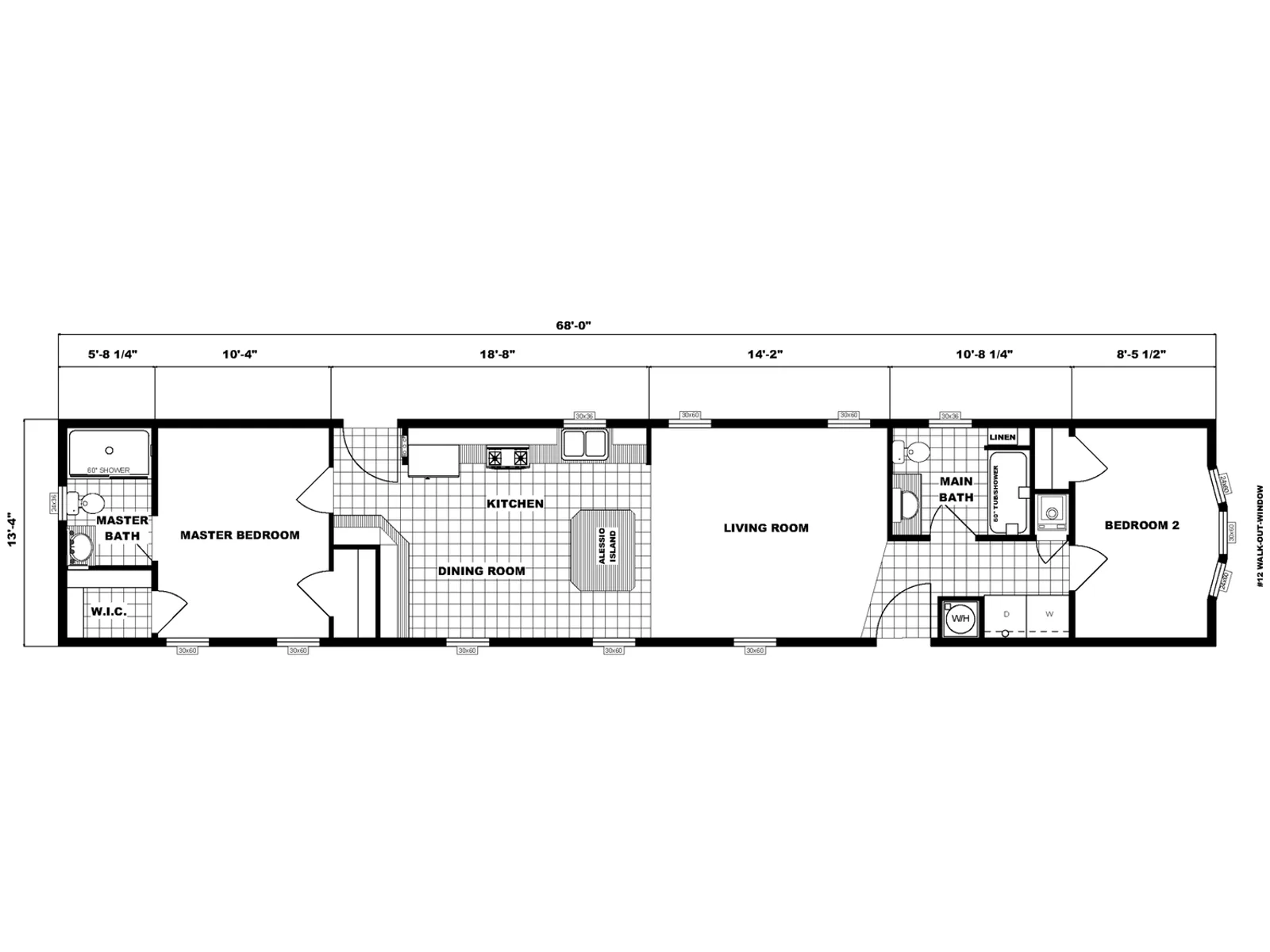 NETR G-634 floor plan, drawn by Pine Grove Homes
