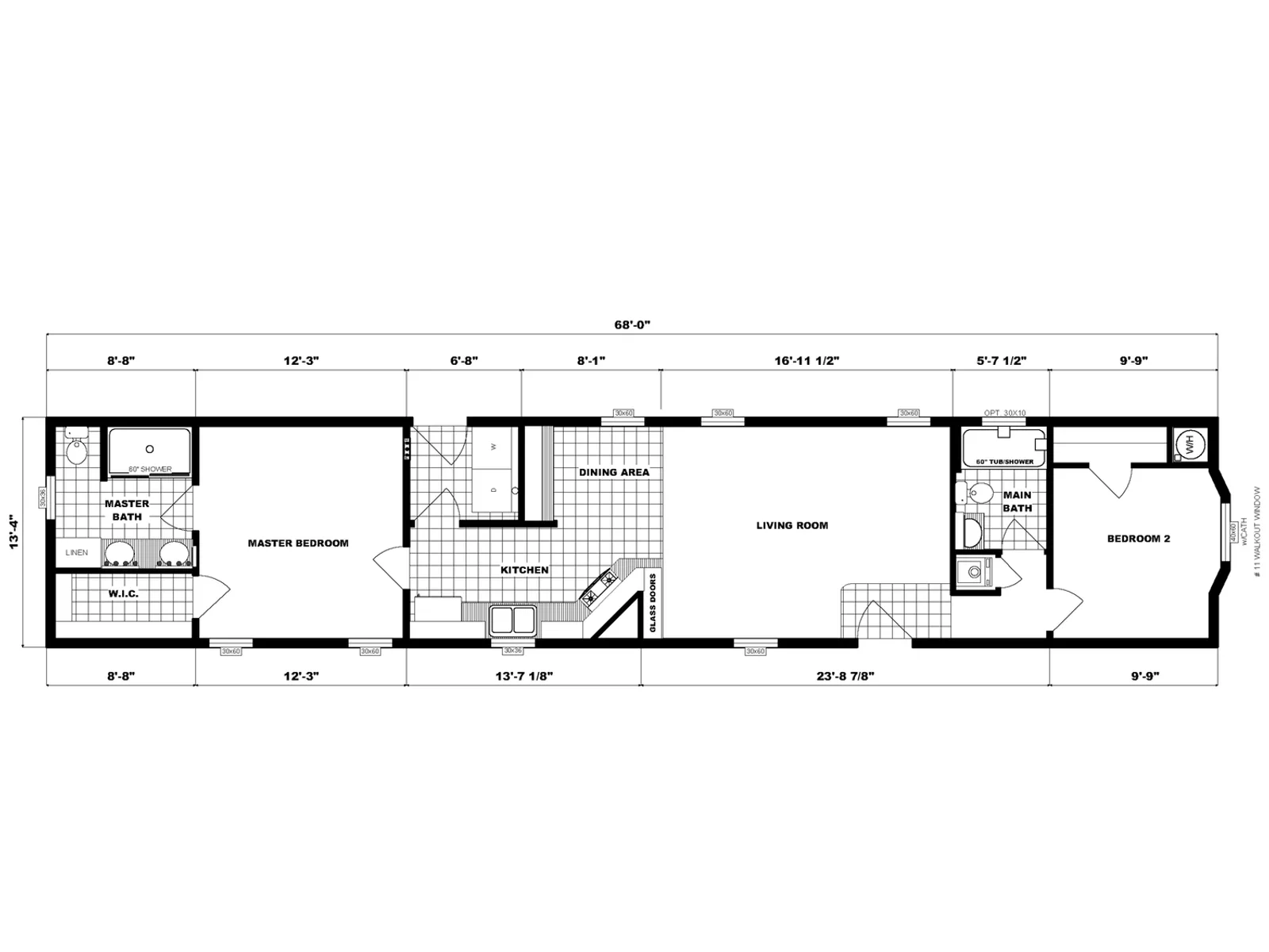 NETR G-636 floor plan, drawn by Pine Grove Homes