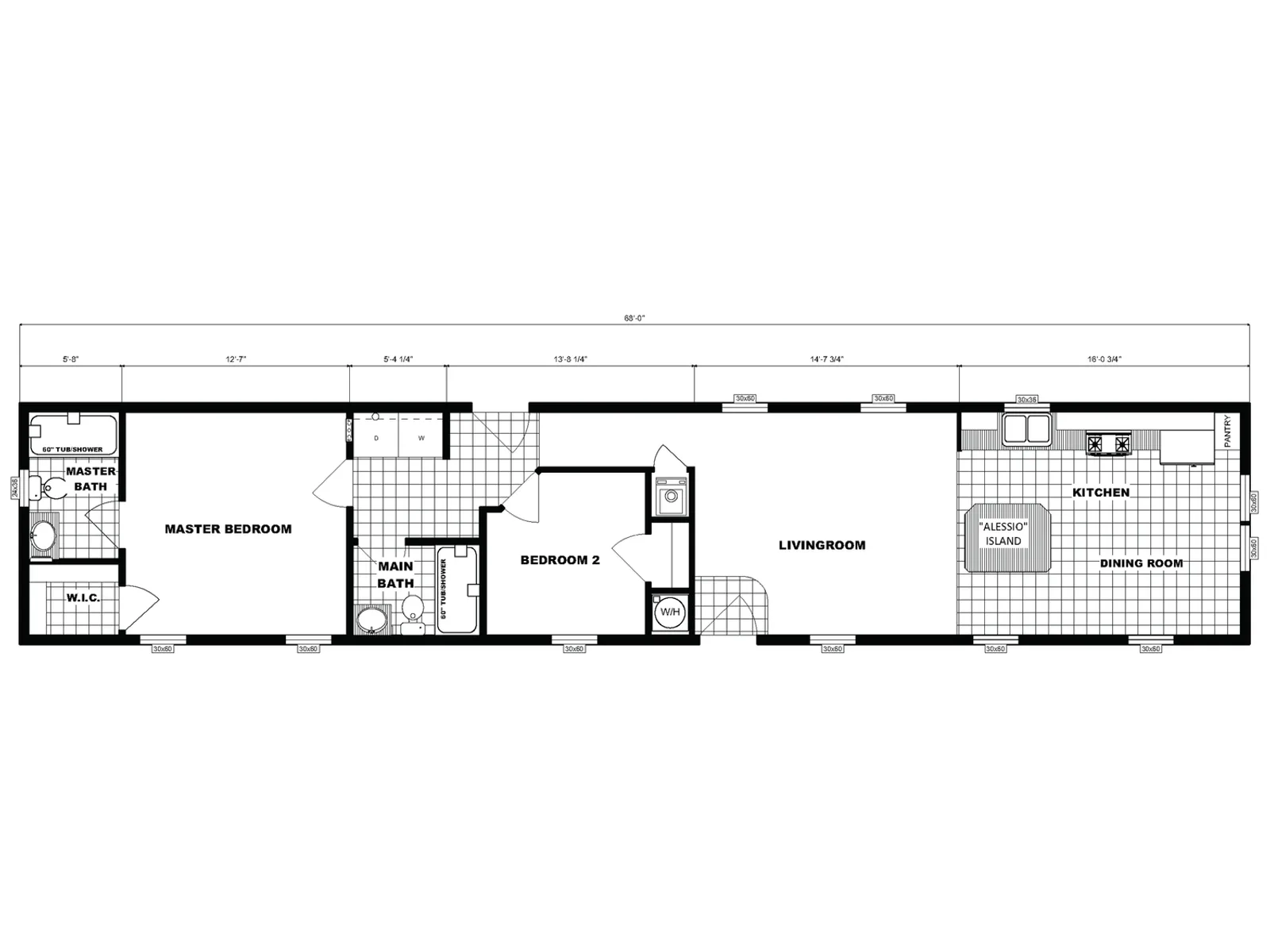 NETR G-646 floor plan, drawn by Pine Grove Homes