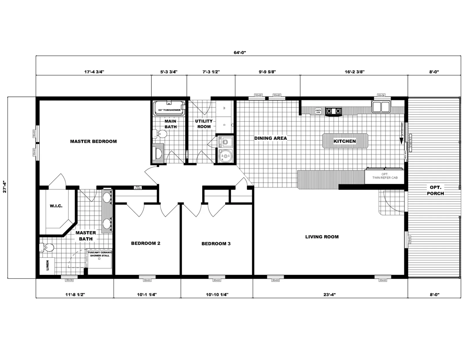 PG-1491 floor plan, drawn by Pine Grove Homes