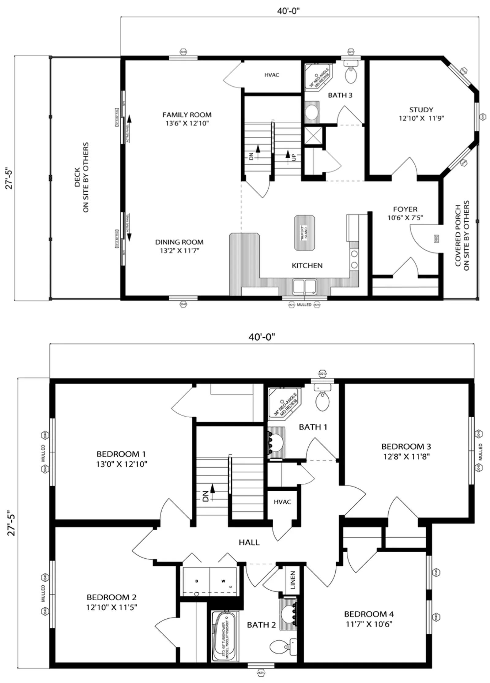 Riverhead II floor plan, drawn by Pleasant Valley Homes