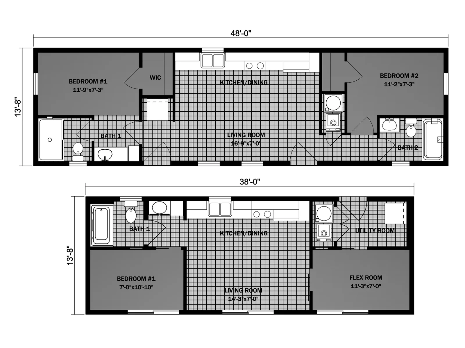 Sequoia ADU floor plan, drawn by Pleasant Valley Homes